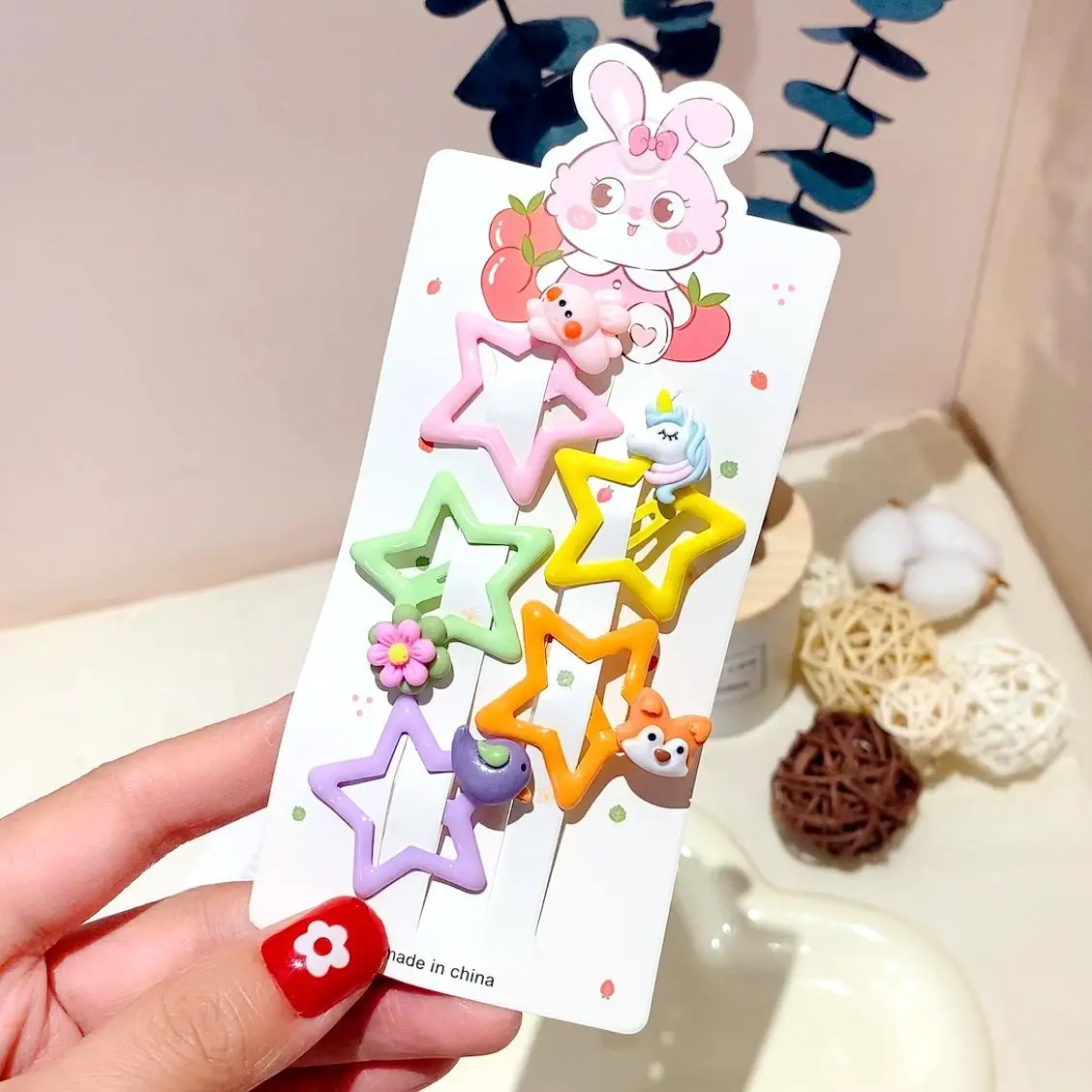 Girls' Rainbow Hair Clips 2024 Non-Damaging Hairpins