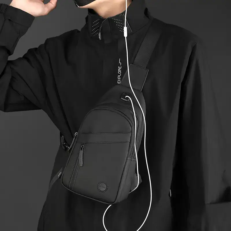 Men's Crossbody Bag Black Casual Shoulder Crossbody - Image 6