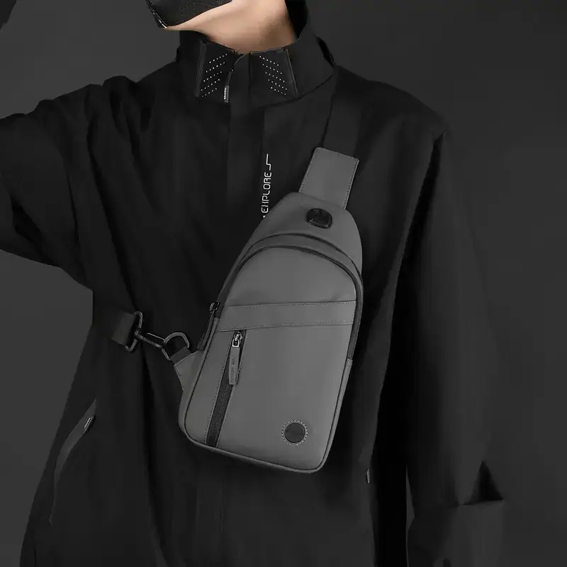 Men's Crossbody Bag Black Casual Shoulder Crossbody - Image 7
