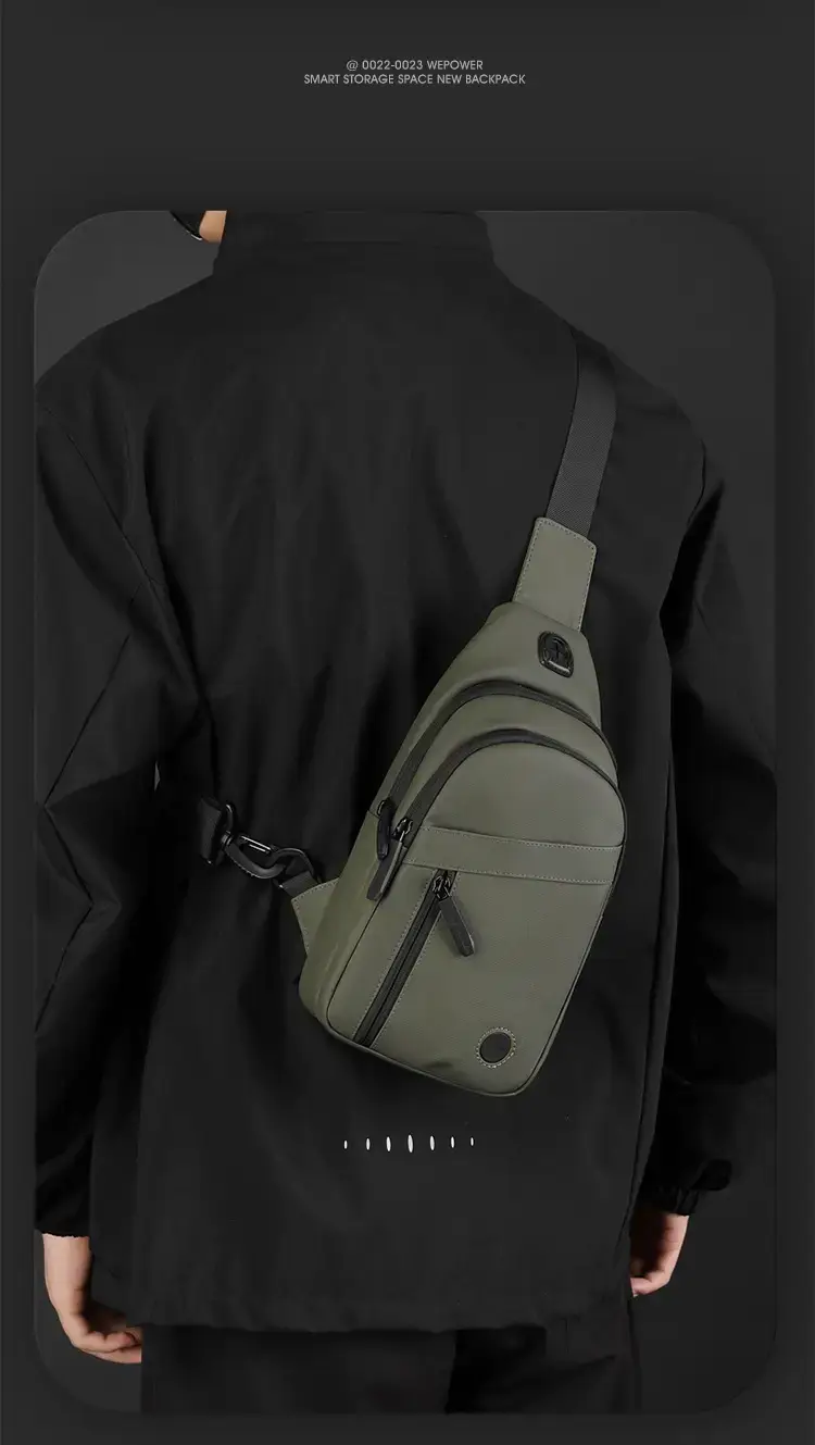 Men's Crossbody Bag Black Casual Shoulder Crossbody — feature 15