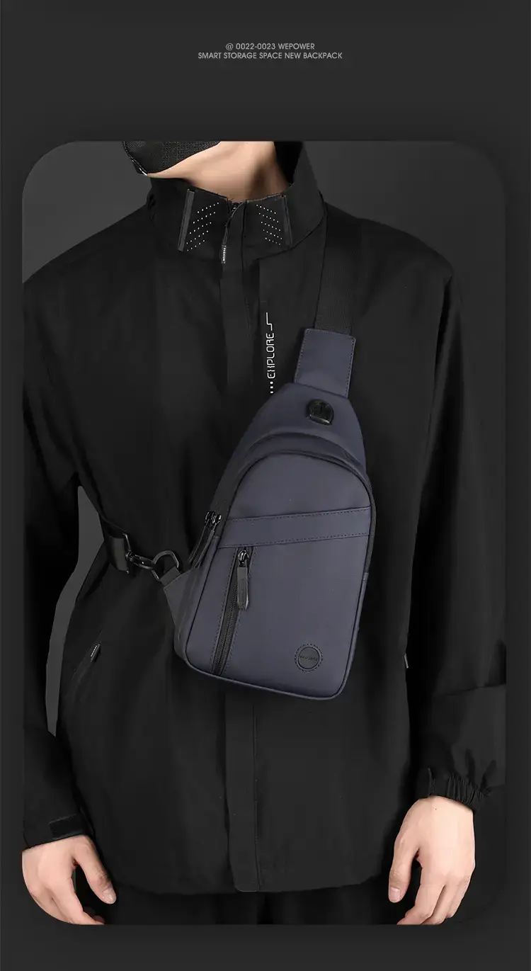 Men's Crossbody Bag Black Casual Shoulder Crossbody — feature 16