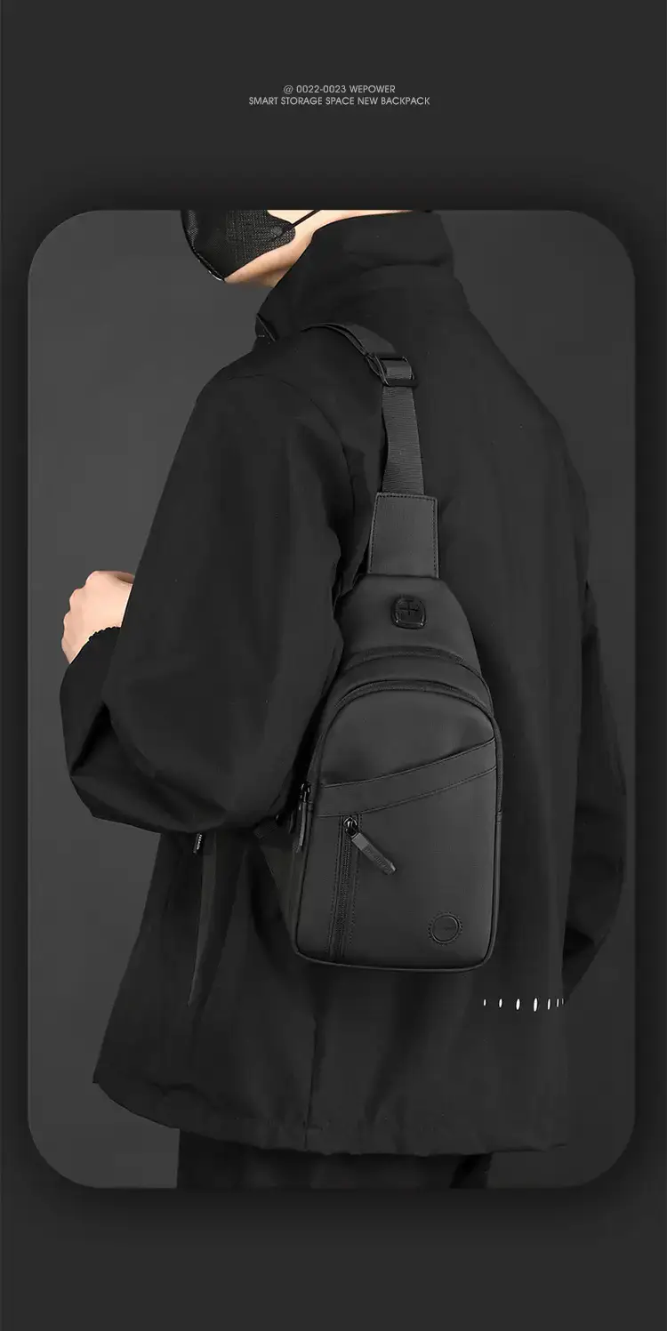 Men's Crossbody Bag Black Casual Shoulder Crossbody — feature 19