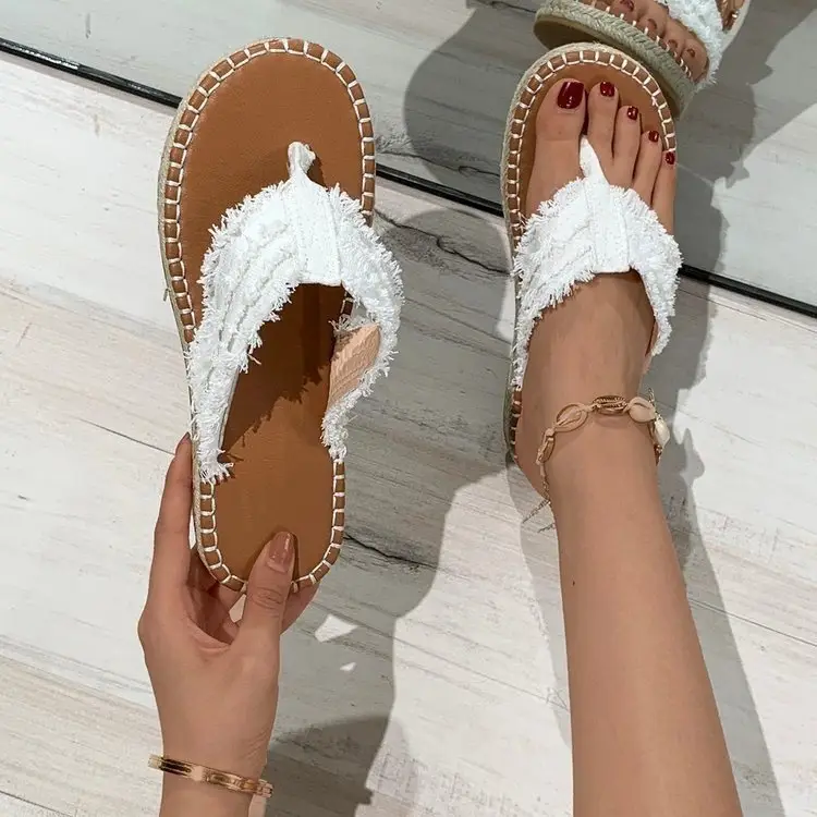 Foreign Trade plus size Slippers Women's 2024 Summer New Flat Flip-flop Casual Outfit Beach Flip-flops Women's Sandals and Slippers — feature 4