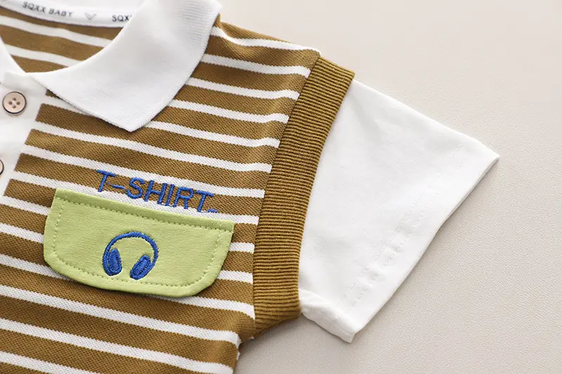 Boys Striped T-Shirt Shorts 2024 Set — feature 12