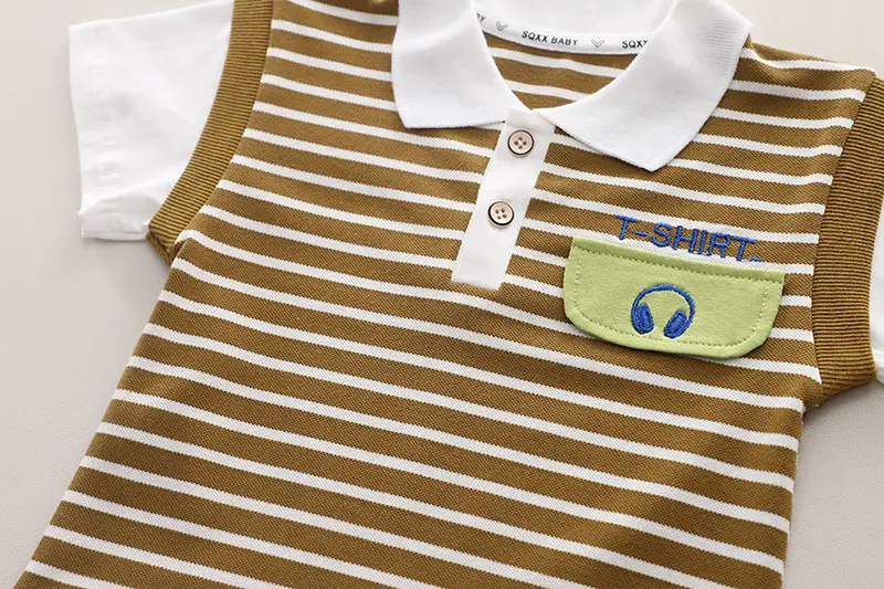 Boys Striped T-Shirt Shorts 2024 Set — feature 13