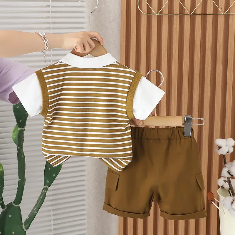 Boys Striped T-Shirt Shorts 2024 Set — feature 5