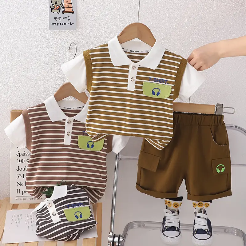 Boys Striped T-Shirt Shorts 2024 Set — feature 6