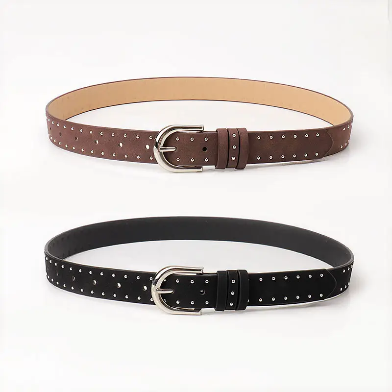 Women's Cross-border Beaded Belt Brown Black - Image 7