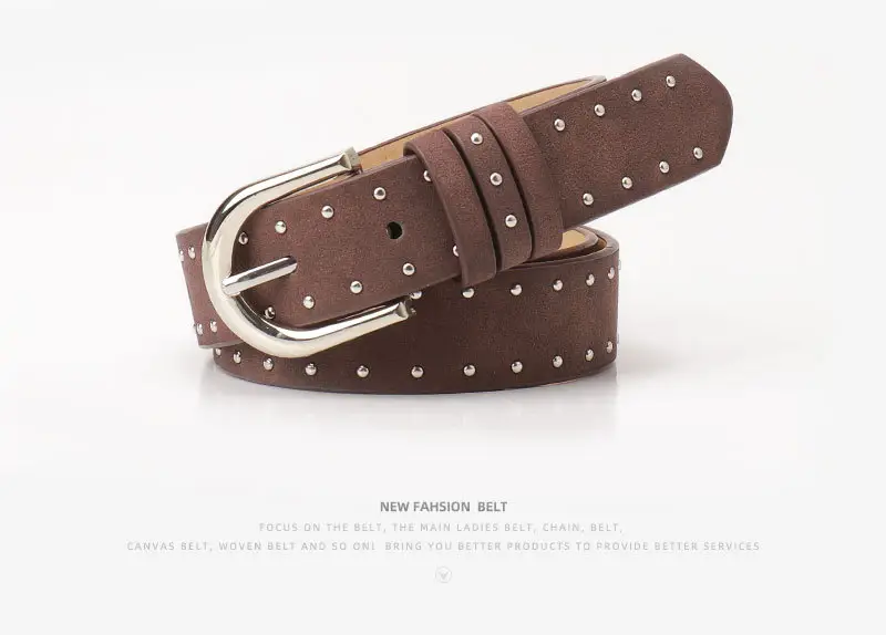 Women's Cross-border Beaded Belt Brown Black — feature 25