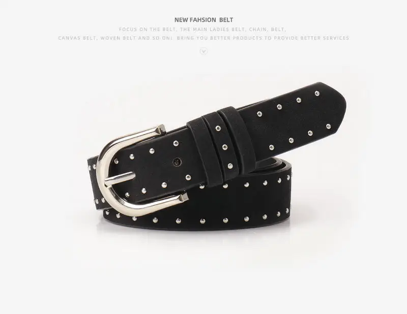 Women's Cross-border Beaded Belt Brown Black — feature 27