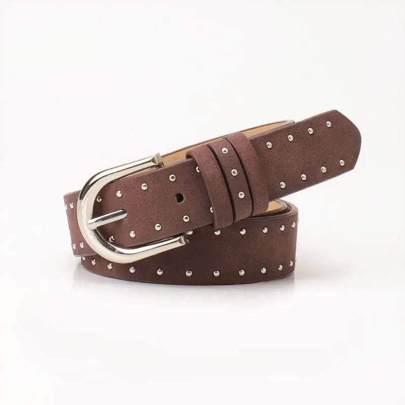 Women's Cross-border Beaded Belt Brown Black - Image 2