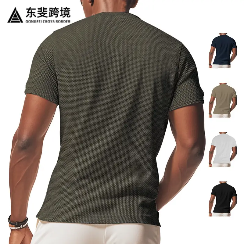 Men's 2026 Summer Slim Fit T-Shirt Navy Blue - Image 7