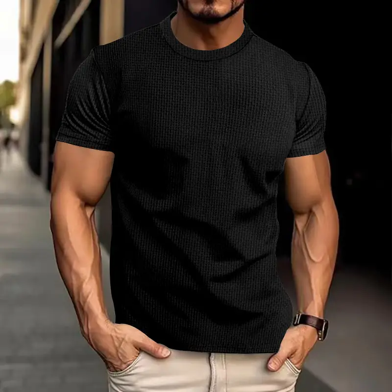 Men's 2026 Summer Slim Fit T-Shirt Navy Blue — feature 10