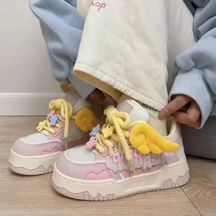 Women's White Hello Kitty Mesh Sneakers Summer — feature 1