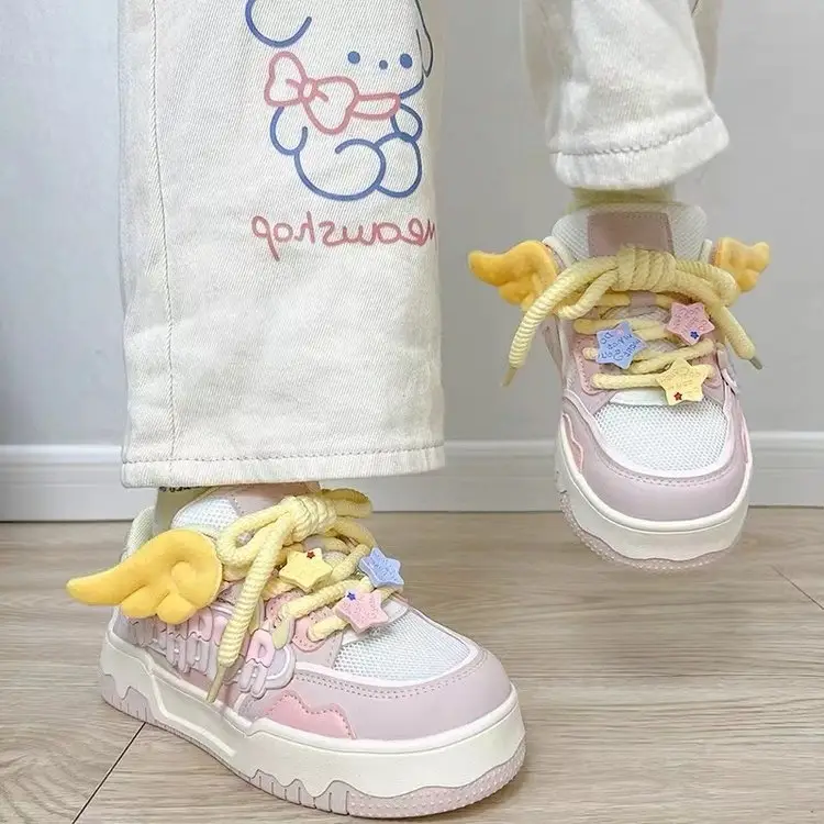 Women's White Hello Kitty Mesh Sneakers Summer — feature 12
