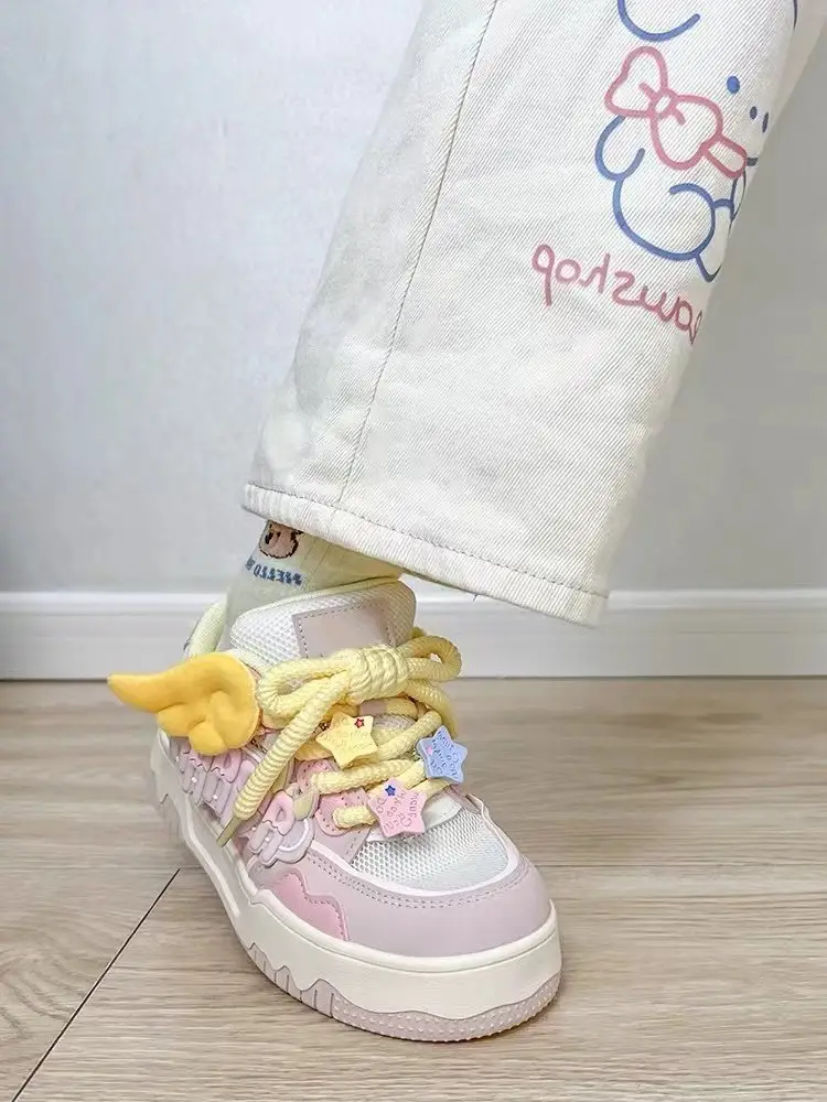 Women's White Hello Kitty Mesh Sneakers Summer — feature 13