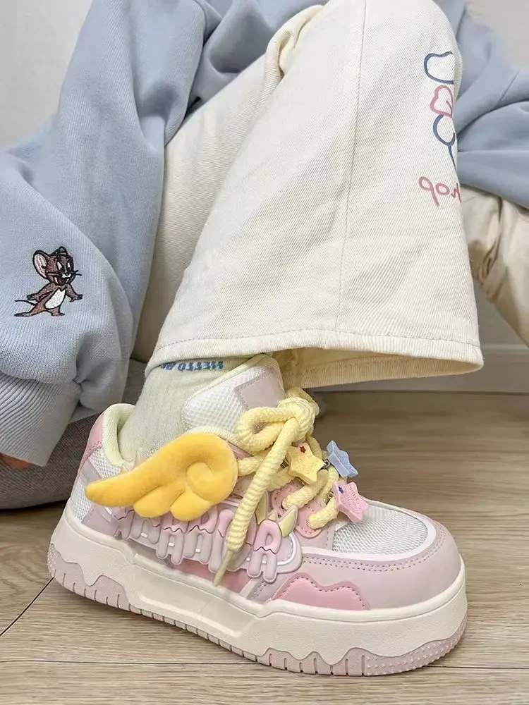 Women's White Hello Kitty Mesh Sneakers Summer — feature 3