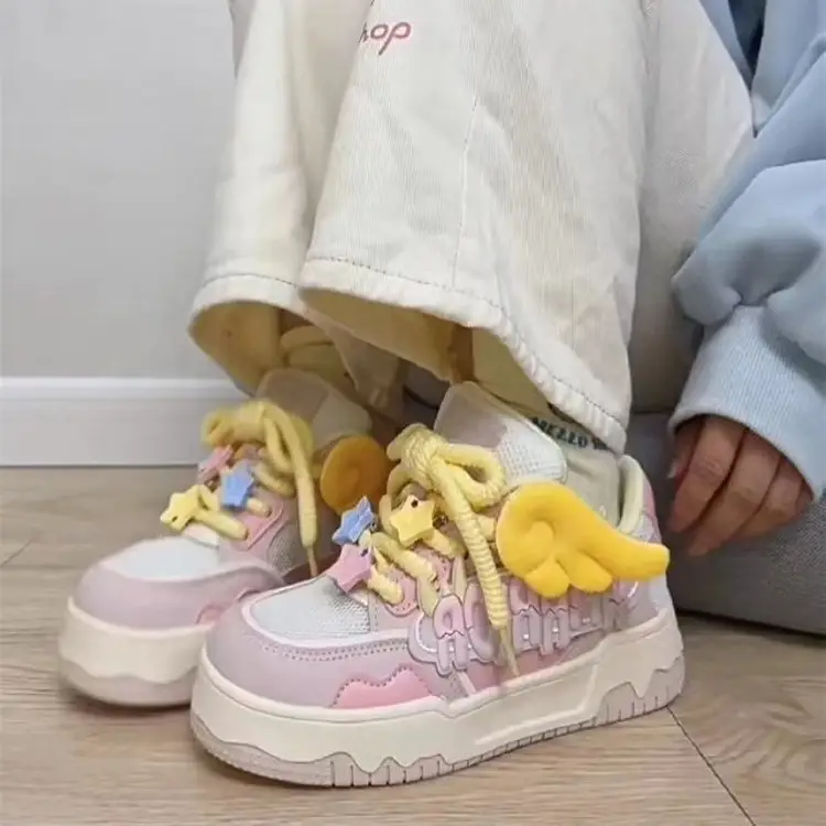 Women's White Hello Kitty Mesh Sneakers Summer — feature 4