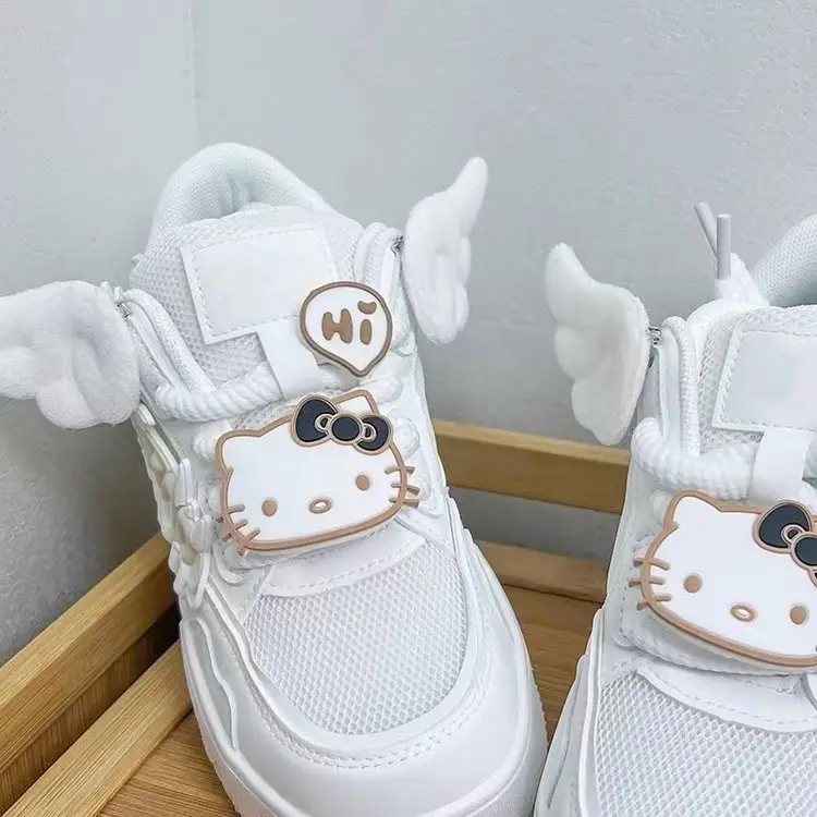 Women's White Hello Kitty Mesh Sneakers Summer — feature 5