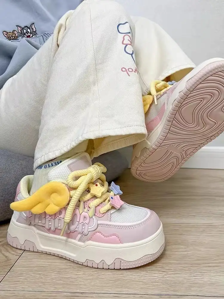 Women's White Hello Kitty Mesh Sneakers Summer — feature 6