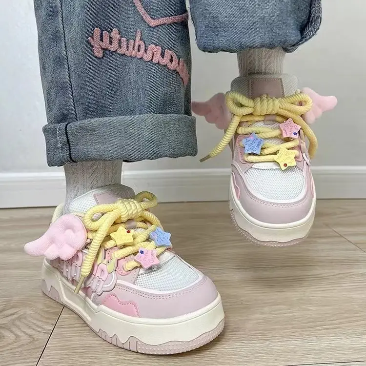 Women's White Hello Kitty Mesh Sneakers Summer — feature 7