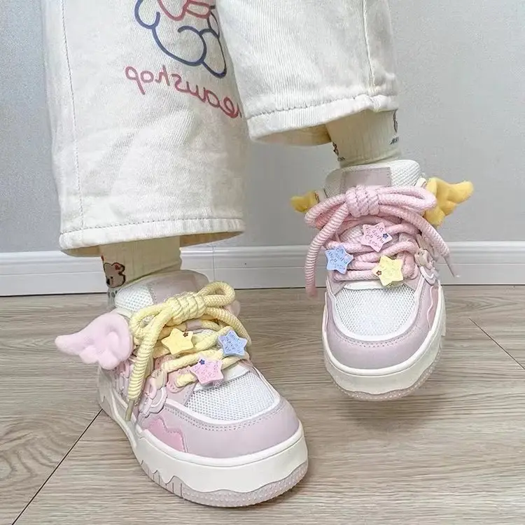Women's White Hello Kitty Mesh Sneakers Summer — feature 8
