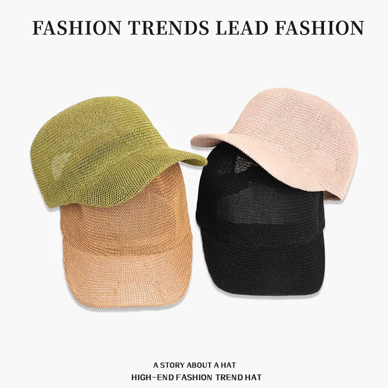 Women Sunscreen Straw Cap Japanese Baseball Cap - Image 6