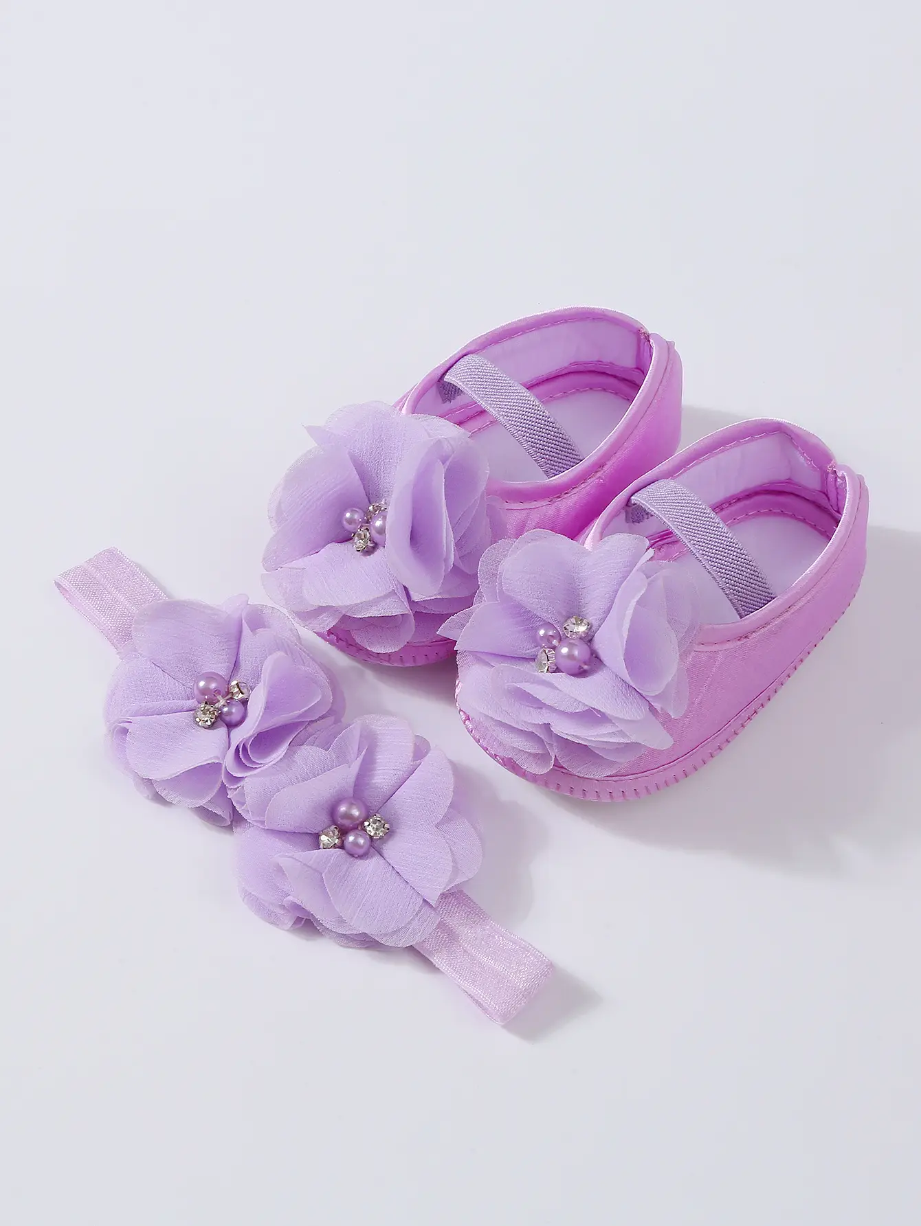 Newborn Princess Shoes Purple Bow 0-1 Year — feature 8