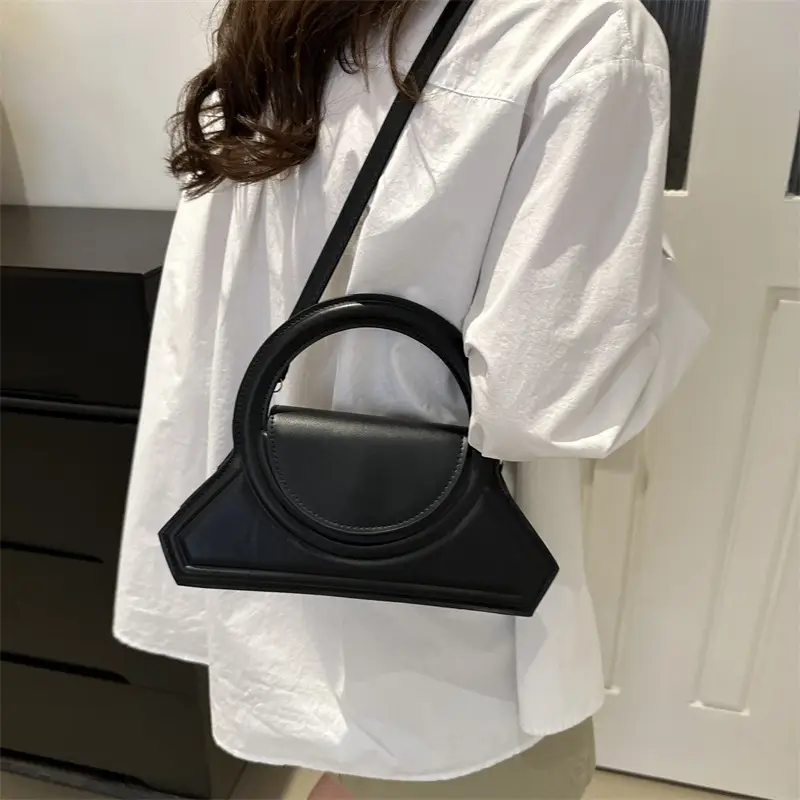 Black Round Shoulder Crossbody Bag for Women - Image 7