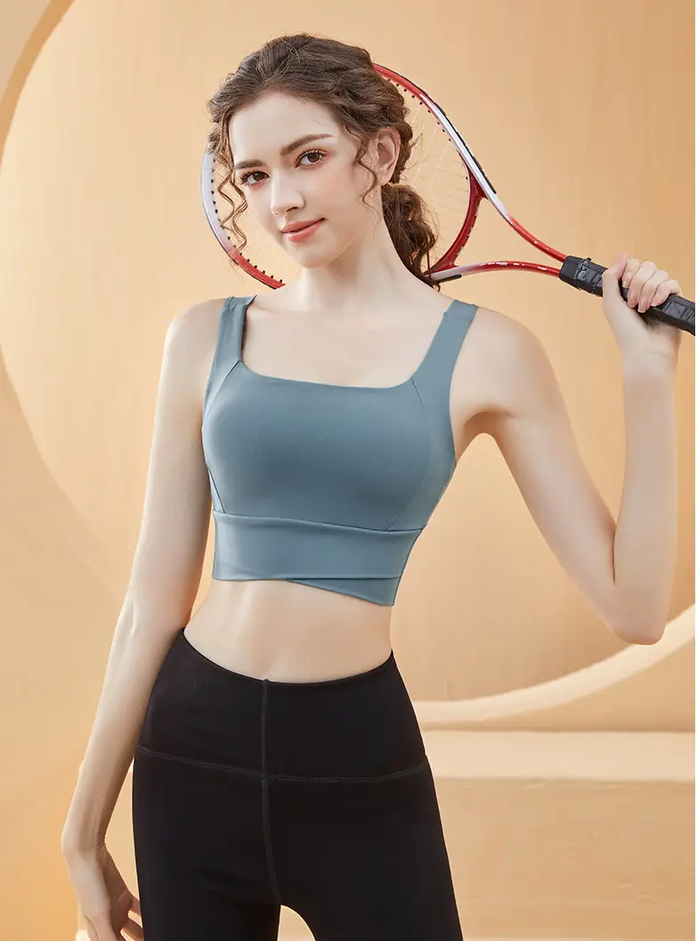 Women's White Shockproof Running Fitness Vest Bra Medium — feature 25