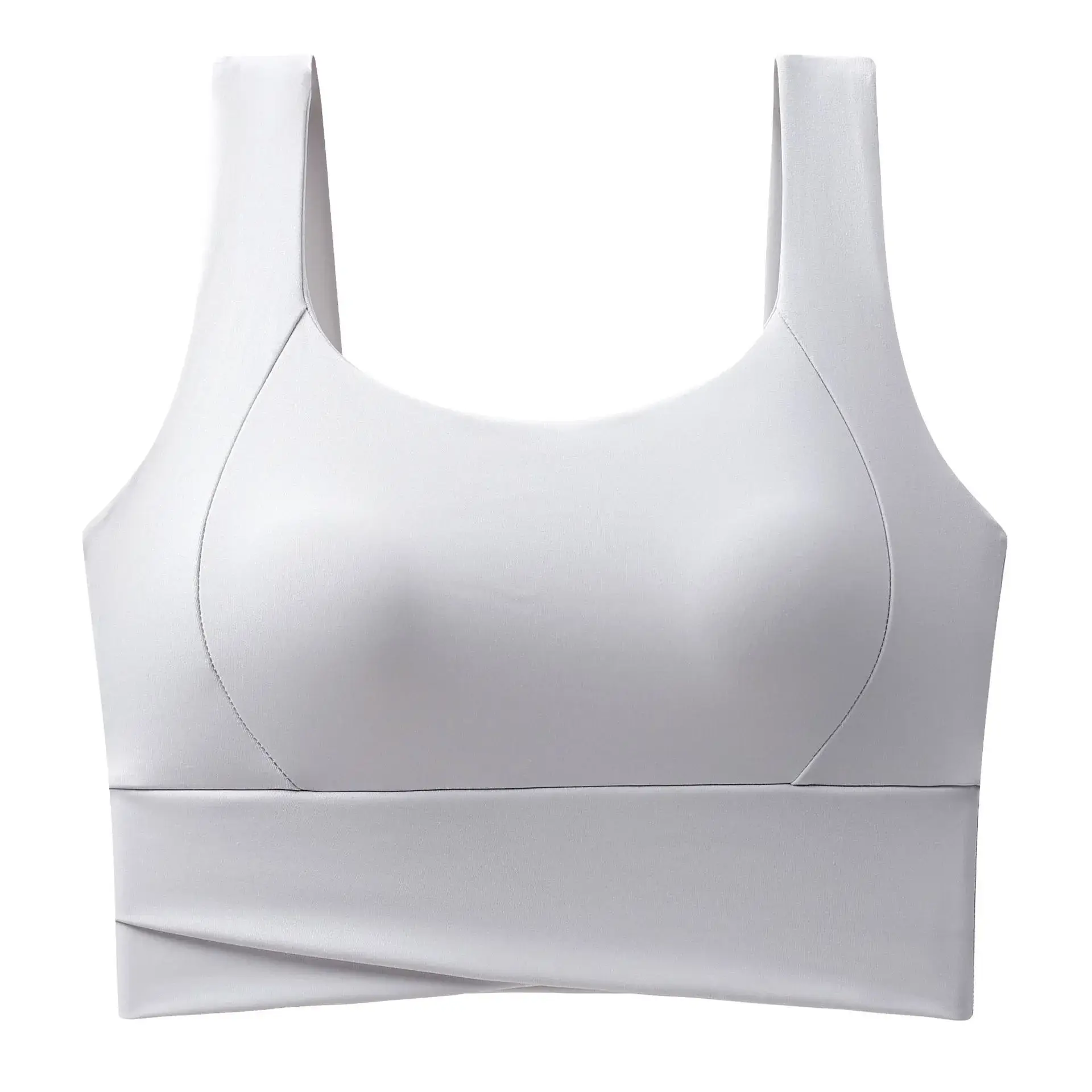 Women's White Shockproof Running Fitness Vest Bra Medium - Image 3