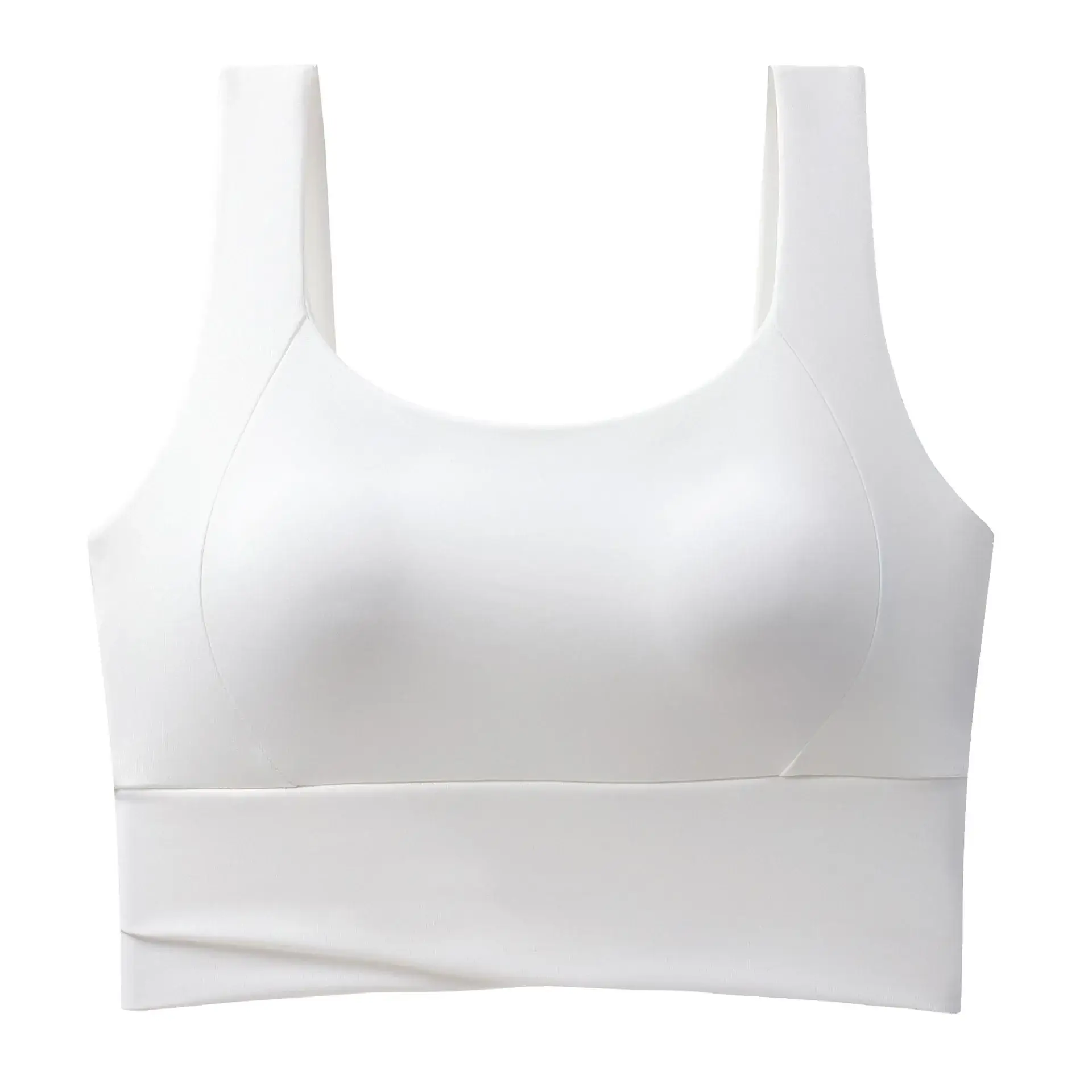 Women's White Shockproof Running Fitness Vest Bra Medium - Image 8