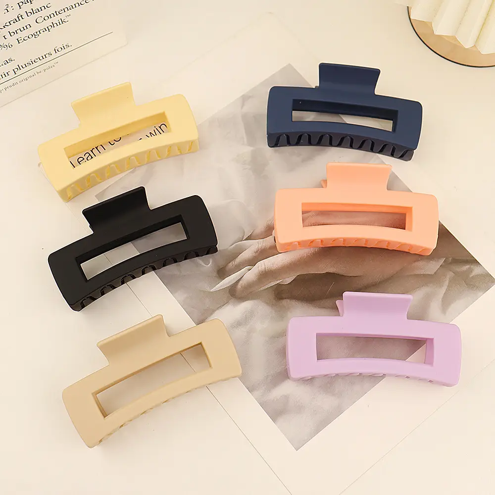 10.5cm Matte ABS Hair Clip Women