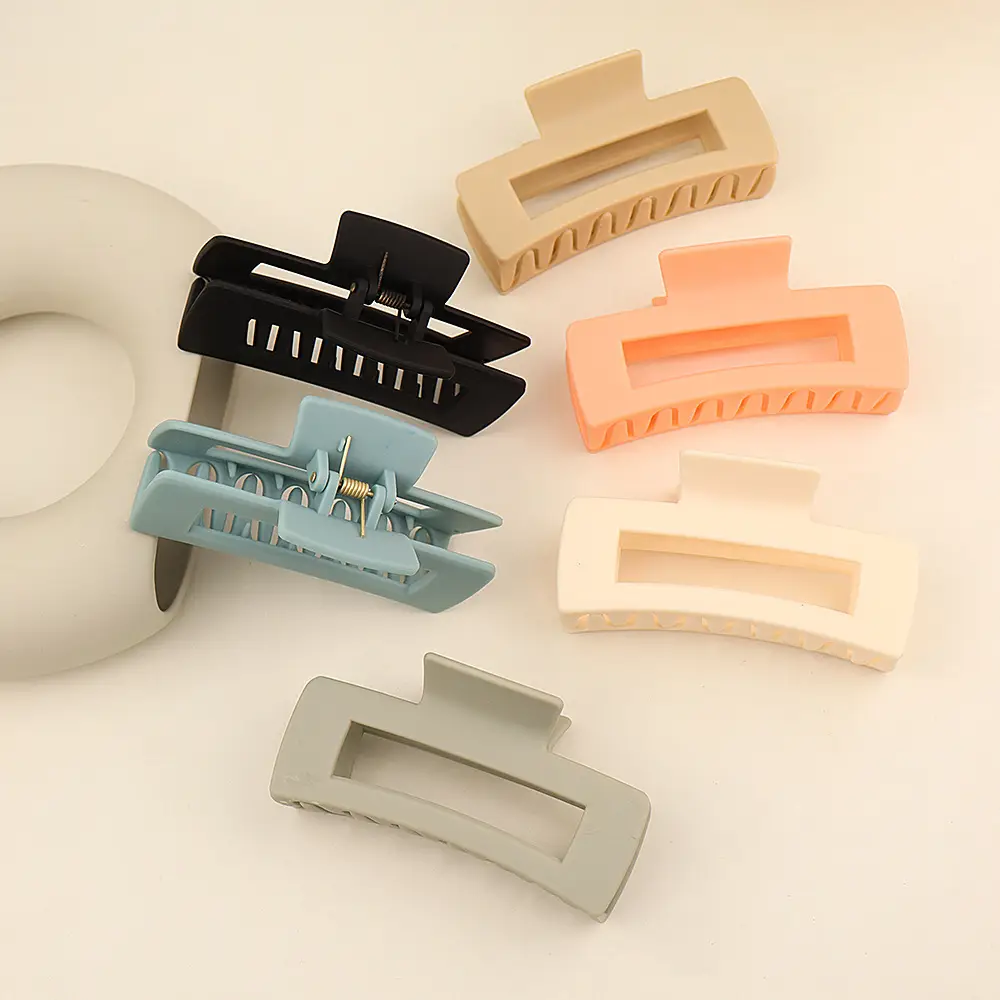 10.5cm Matte ABS Hair Clip Women