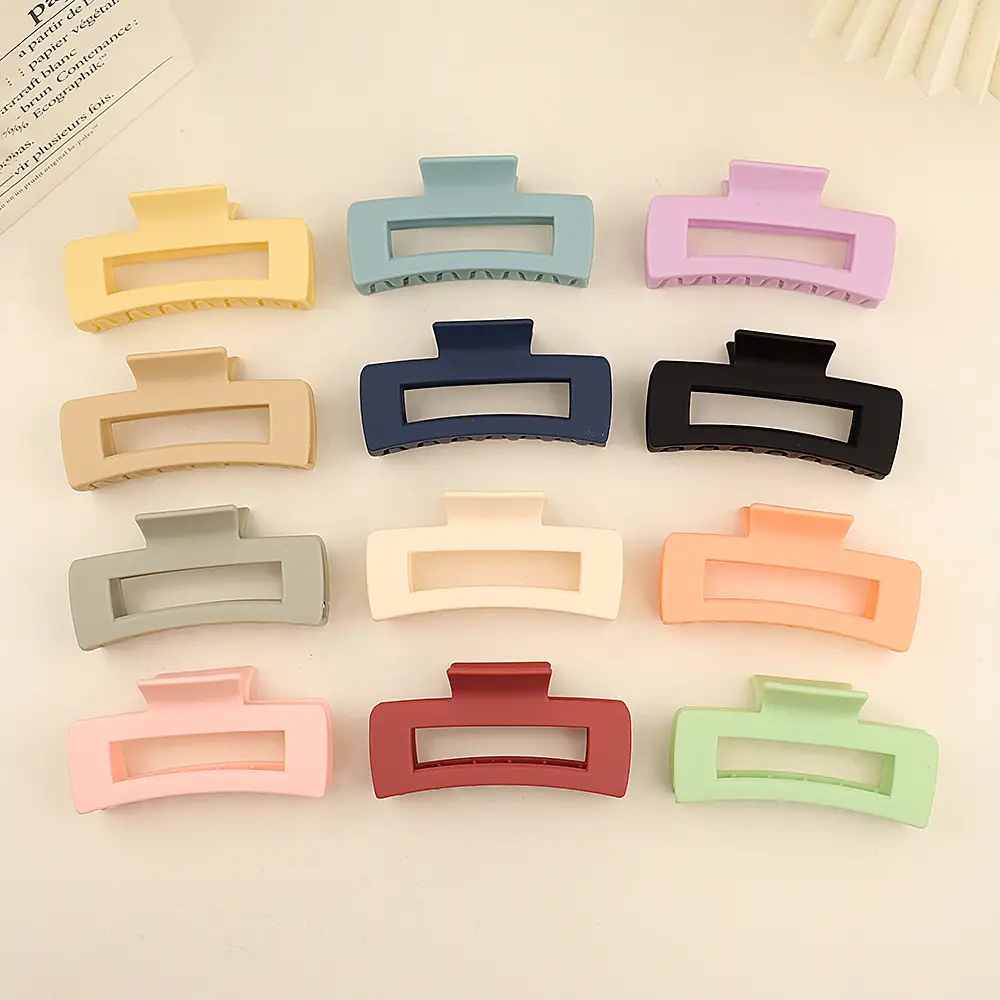 10.5cm Matte ABS Hair Clip Women
