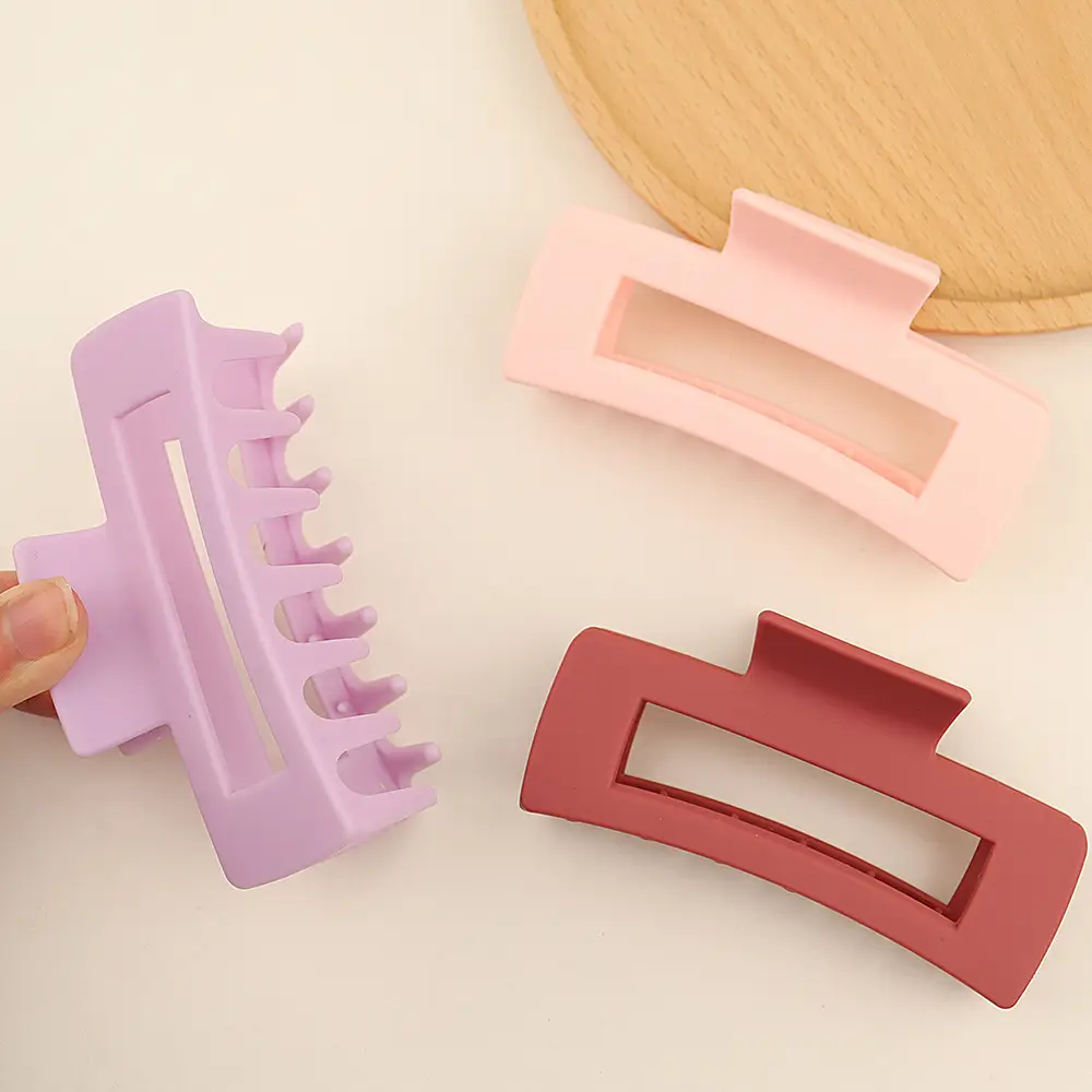 10.5cm Matte ABS Hair Clip Women