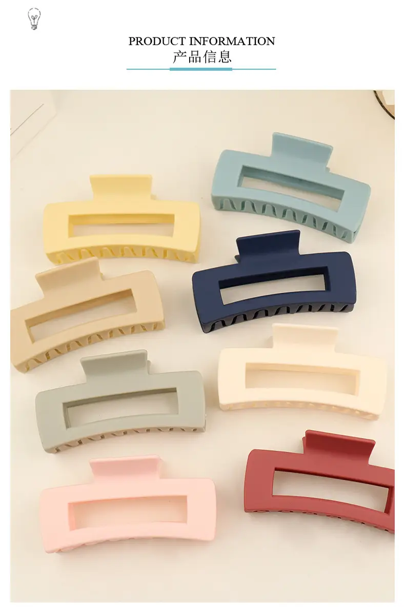 10.5cm Matte ABS Hair Clip Women — feature 2