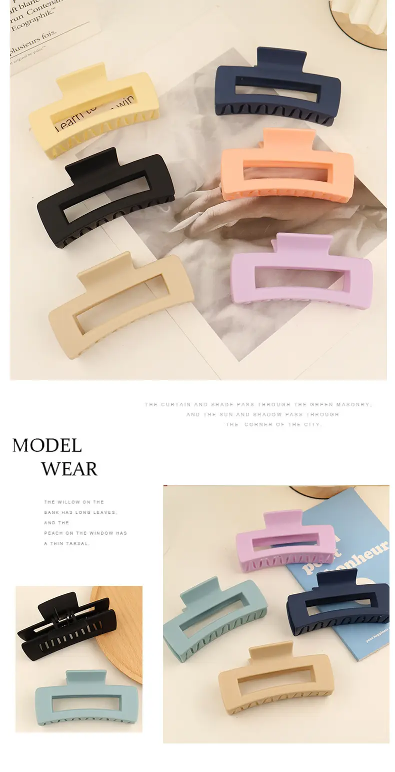 10.5cm Matte ABS Hair Clip Women — feature 3
