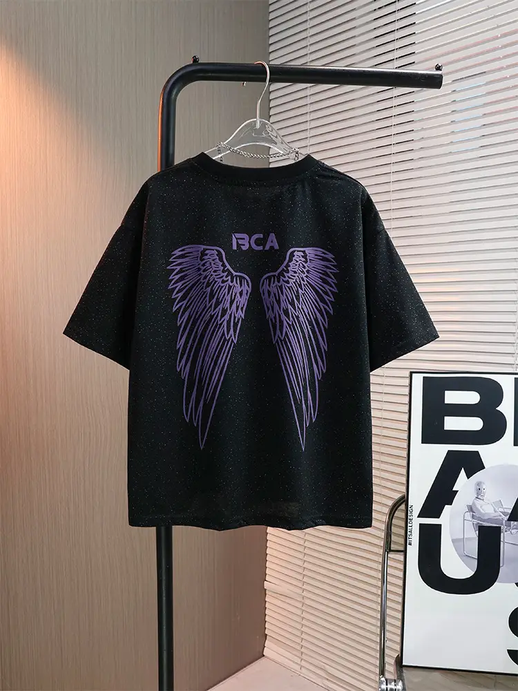 Boys Summer T-Shirt Purple 2025 New Korean Style