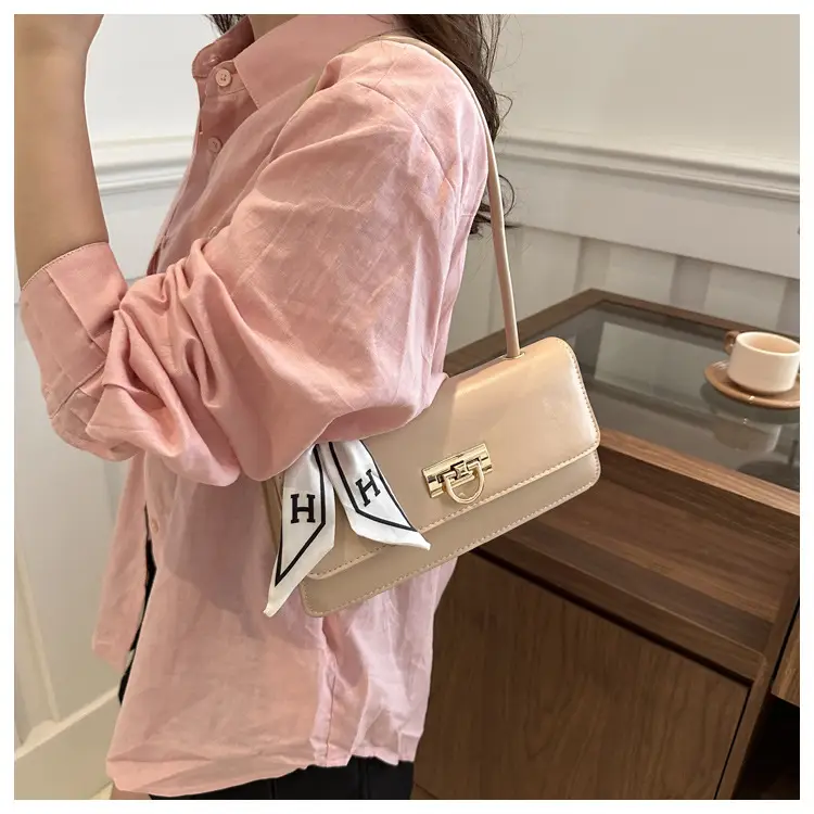 Women's Western Style Shoulder Bag with Ribbon Bow - Image 6