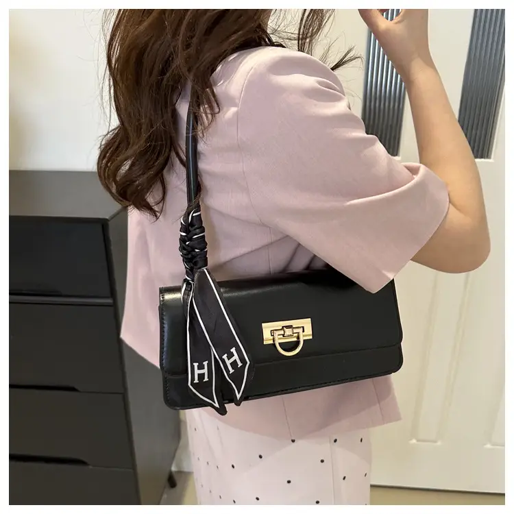 Women's Western Style Shoulder Bag with Ribbon Bow - Image 7
