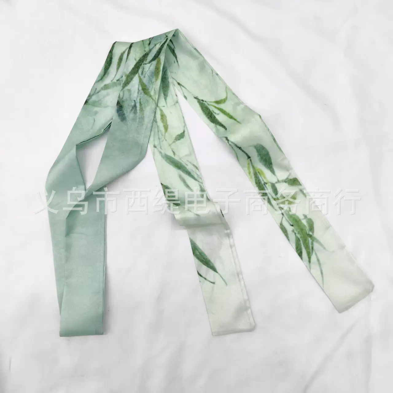 New Chinese Style Hanfu Hair Band Ink Bamboo Leaf Long Antique Hair Rope with Landscape Printing Silk Scarf Headwear Hair Accessories - Image 42