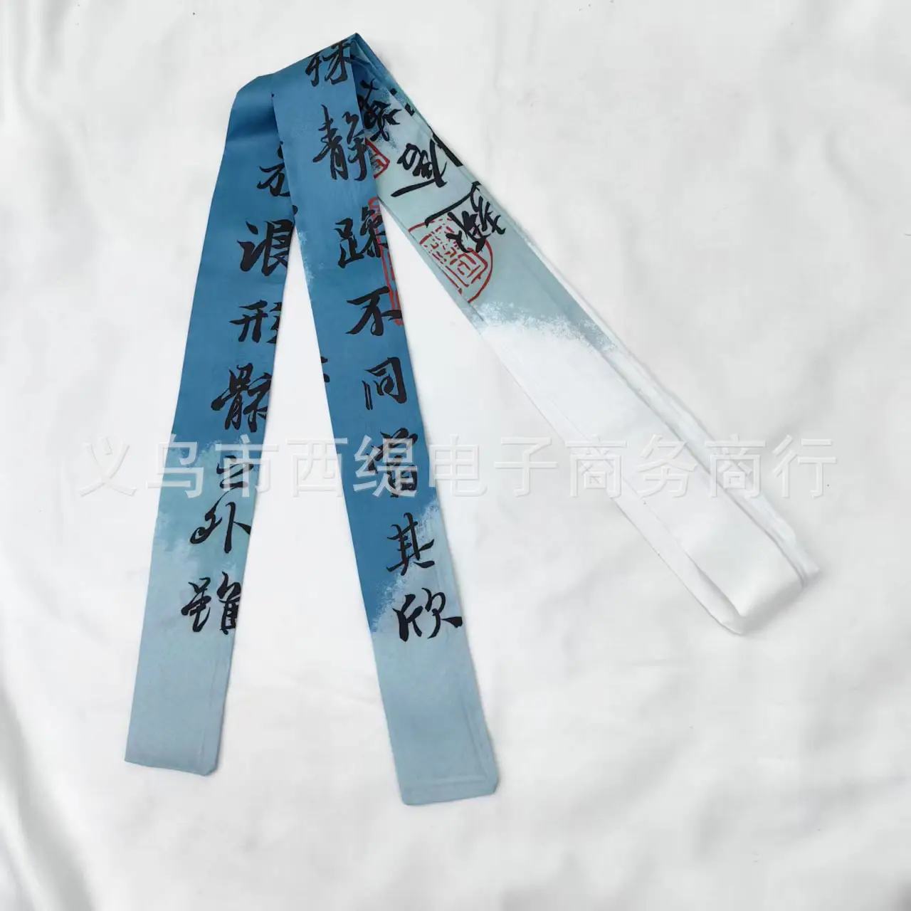 New Chinese Style Hanfu Hair Band Ink Bamboo Leaf Long Antique Hair Rope with Landscape Printing Silk Scarf Headwear Hair Accessories - Image 49