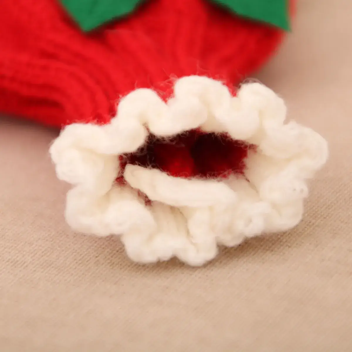 Knitted Wool Christmas Wine Bottle Decor Set Red Black White — feature 9