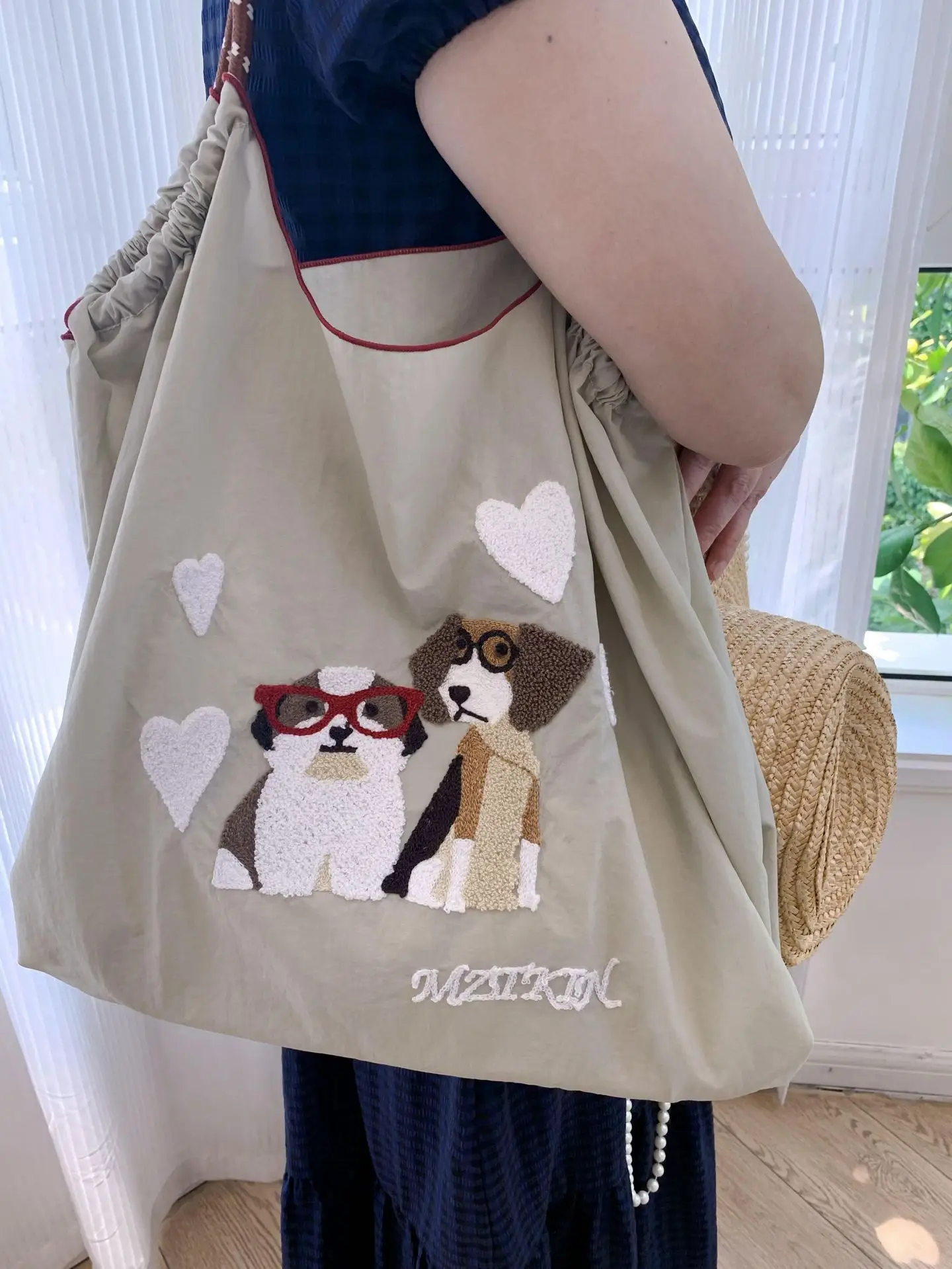 2024 Canvas Shoulder Bag for Girls Large Capacity Office Style - Image 14