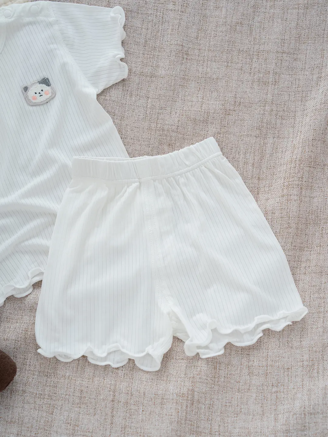 2026 Summer Ultra-Thin Modal Lace Set Baby Girl Pajamas Little Princess Short-Sleeve Homewear — feature 16