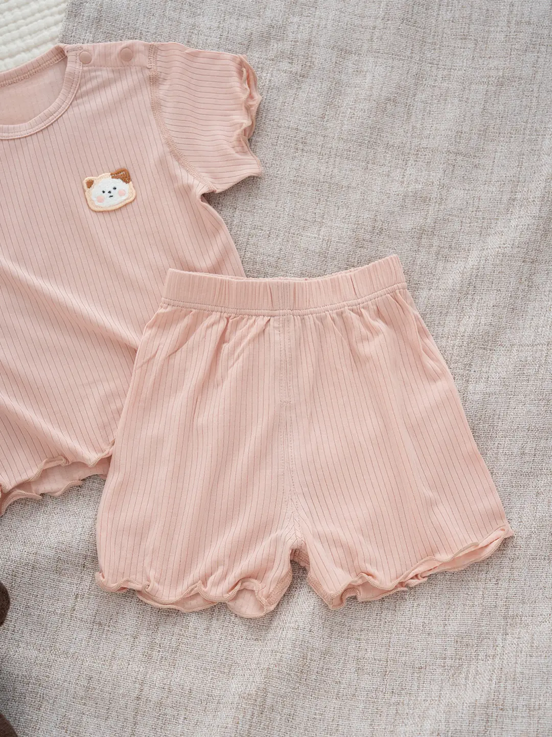2026 Summer Ultra-Thin Modal Lace Set Baby Girl Pajamas Little Princess Short-Sleeve Homewear — feature 18