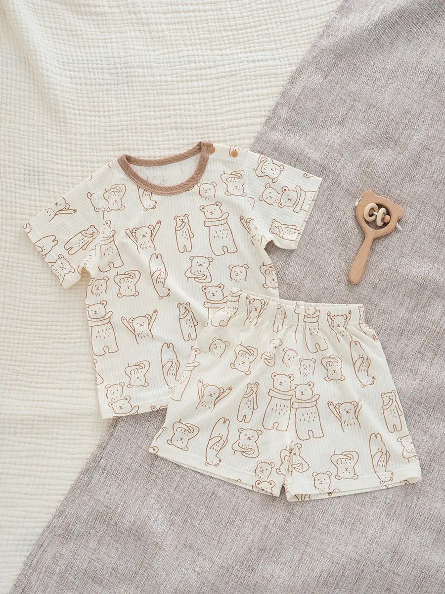 2026 Summer Ultra-Thin Modal Lace Set Baby Girl Pajamas Little Princess Short-Sleeve Homewear — feature 21
