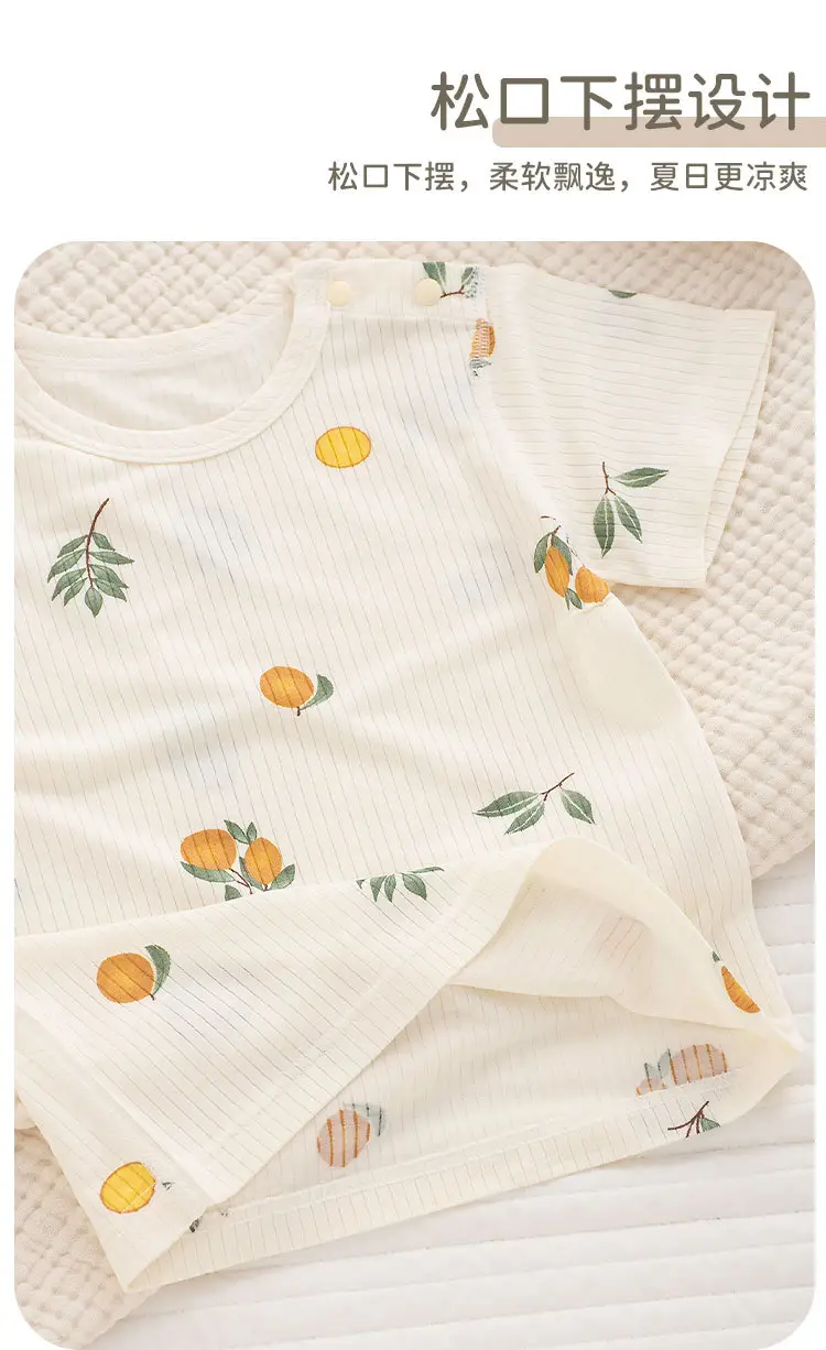 2026 Summer Ultra-Thin Modal Lace Set Baby Girl Pajamas Little Princess Short-Sleeve Homewear — feature 29
