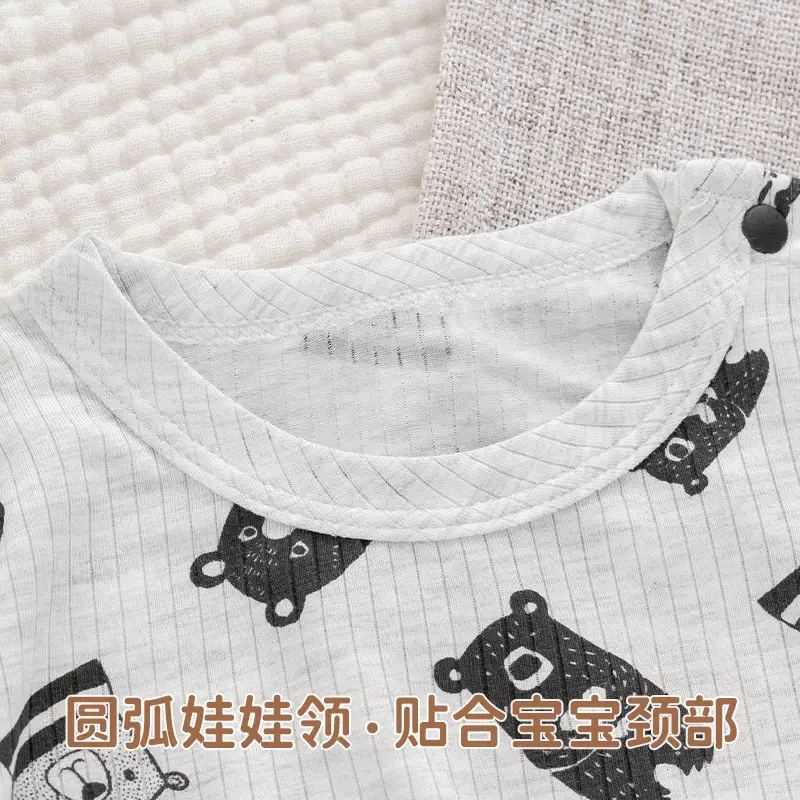 2026 Summer Ultra-Thin Modal Lace Set Baby Girl Pajamas Little Princess Short-Sleeve Homewear — feature 33
